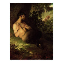 Faun and Nymph, 1868 Postcard