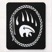 Faune élégante Mousepad de Mousepad d'art tribal d Tapis De Souris