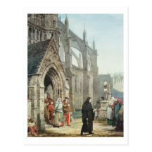 Faust and Marguerite, 1857 (w/c on paper) Postcard