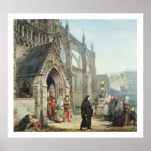 Faust and Marguerite, 1857 (w/c on paper) Print