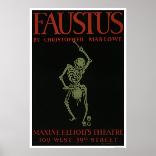 Faustus By Marlowe 1936 WPA Print
