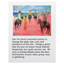 Fauvist painting Gauguin horse art riders on beach