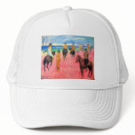 Fauvist painting Gauguin horse art riders on beach
