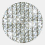 Faux Bling Round Stickers