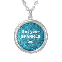 Faux Blue Glitter Jewelry