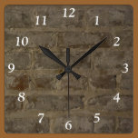 Faux Brick Wall Square Clock wall clocks