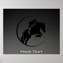 Faux Carbon Fibre Equestrian Posters