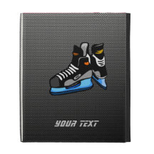 Faux Carbon Fibre Hockey Skates iPad Folio Cases