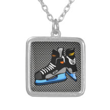 Faux Carbon Fibre Hockey Skates Jewelry