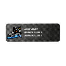 Faux Carbon Fibre Hockey Skates Labels