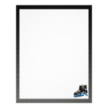 Faux Carbon Fibre Hockey Skates Letterhead Design