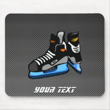 Faux Carbon Fibre Hockey Skates Mouse Pads