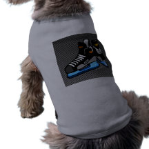Faux Carbon Fibre Hockey Skates Pet Tshirt