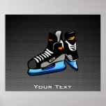 Faux Carbon Fibre Hockey Skates Posters