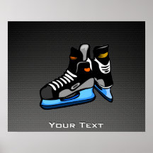 Faux Carbon Fibre Hockey Skates Posters