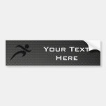 Faux Carbon Fibre; Running Bumper Stickers