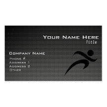 Faux Carbon Fibre; Running Business Cards