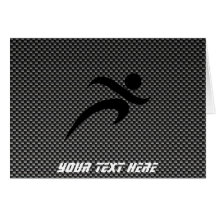 Faux Carbon Fibre; Running Card