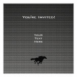 Faux Carbon Fibre; Running Personalized Invitation