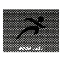 Faux Carbon Fibre; Running Postcards