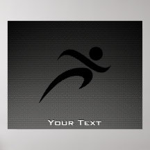 Faux Carbon Fibre; Running Print