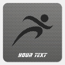 Faux Carbon Fibre; Running Stickers