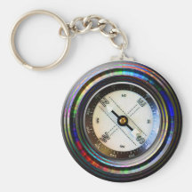 Faux Compass Keychain