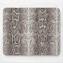 Faux / Fake snakeskin, greens and grays Mouse Pad