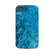 Faux Fur - Electric Blue Fuzz Iphone 4 Tough Cover