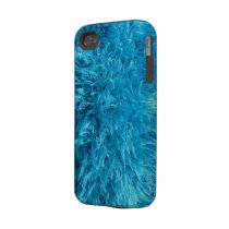 Faux Fur - Electric Blue Fuzz Tough Iphone 4 Covers
