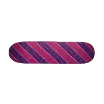 Faux Glitter and Sequin Pink and Purple Custom Skate Board
