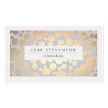 Faux Gold Leaf Cosmetologist Business Card