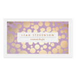 Faux Gold Leaf Cosmetologist Purple Business Card