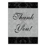 faux lace black grey damask pattern cards