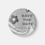 faux lace black grey damask pattern fridge magnet