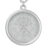 faux lace black grey damask pattern jewelry