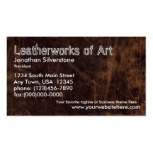 Faux Leather Business Cards