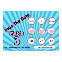 Faux Lotto Scratch Off Save the Date Announcement