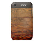 Faux Oiled Wood Plank Personalized Custom iPhone 3 Covers