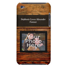 Faux Oiled Wood Plank Personalized Custom iPod Touch Case