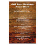 Faux Oiled Wood Plank Personalized Custom flyers