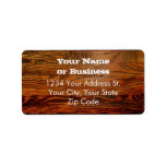Faux Oiled Wood Plank Personalized Custom labels