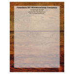 Faux Oiled Wood Plank Personalized Custom letterhead