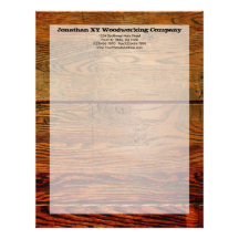 Faux Oiled Wood Plank Personalized Custom Custom Letterhead