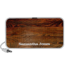 Faux Oiled Wood Plank Personalized Custom Mini Speaker