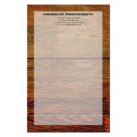 Faux Oiled Wood Plank Personalized Custom stationery