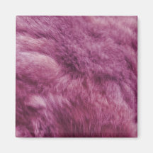 Faux Pink Cat Fur Fridge Magnets