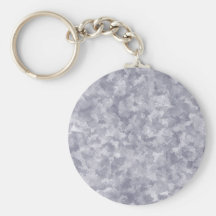Faux Silver Galvanized Steel Metal Keychain