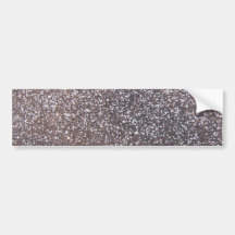 Faux Silver glitter graphic Bumper Stickers