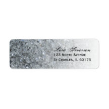 Faux Sparkle Return Address Label